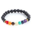 Fashion Round Beaded Unisex Bracelet with Turquoise Tiger Eye and Colorful Volcanic Stone 8mm