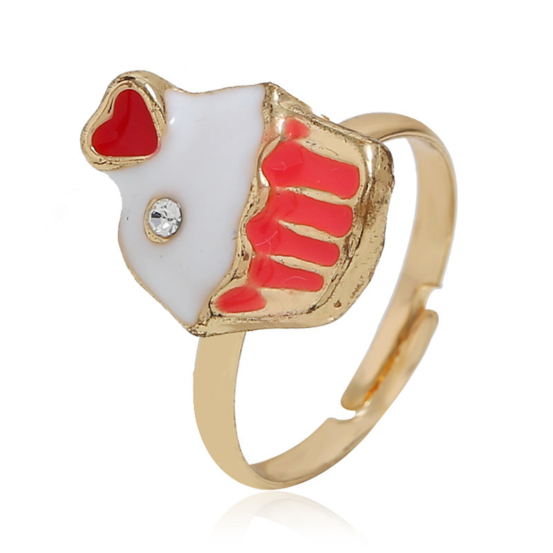 Casual Tropical Heart & Minimalist Adjustable Alloy Women's Rings