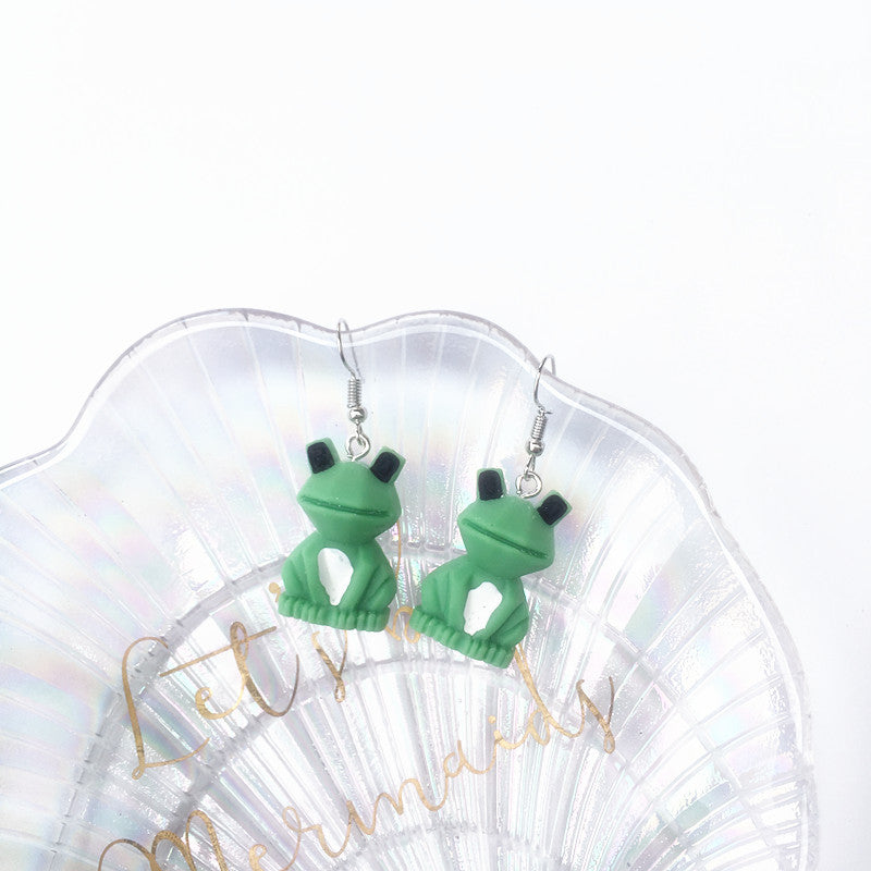 Creative Cute Cartoon Pendant Earrings Resin Drop Earrings