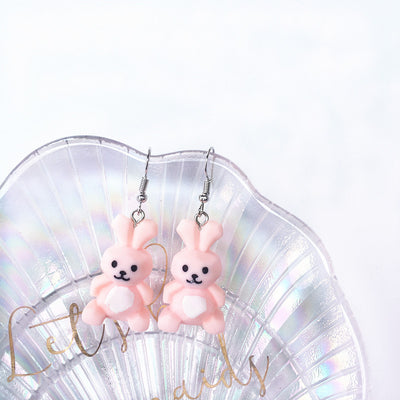 Creative Cartoon Resin Pendant Earrings for Students