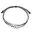 Simple Solid Color Rope Braid Women's Bracelet with Natural Pearl