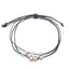 Simple Solid Color Rope Braid Women's Bracelet with Natural Pearl