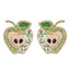 New Apple Fruit Diamond Stud Earrings Wholesale