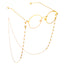 Fashion Golden Pearl Copper Bead Glasses and Mask Chain