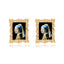 Mona Lisa Portrait Alloy Plated Women's Earrings