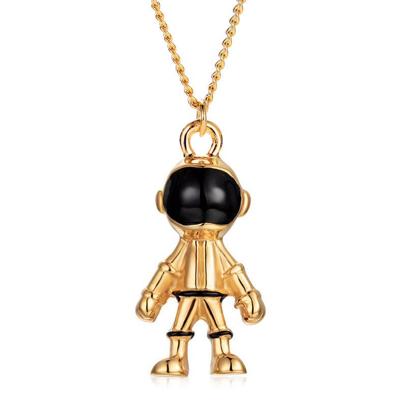 New Fashion Hip Hop Astronaut Pendant Necklace for Men and Women