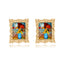 Mona Lisa Portrait Alloy Plated Women's Earrings