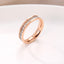 Fashion Geometric Titanium Steel Rhinestone Rose Gold Rings for Women