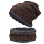 Unisex Knit Wool Cap and Scarf Set - Autumn Warmth Collection