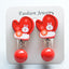 Fashion Christmas Reindeer Tassel Clip-On Earrings for Kids