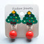 Fashion Christmas Reindeer Tassel Clip-On Earrings for Kids