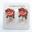 Fashion Christmas Reindeer Tassel Clip-On Earrings for Kids