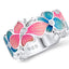 Fashion Flower Butterfly Animal Shape Ring - Contrast Color Design