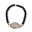 Fashion Geometric Crystal Beaded Agate Bracelet for Women