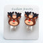 Fashion Christmas Reindeer Tassel Clip-On Earrings for Kids