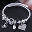 Fashion Metal Simple Flower Bright Love Pendant Multi-element Accessory Bracelet