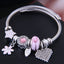 Fashion Metal Simple Flower Bright Love Pendant Multi-element Accessory Bracelet