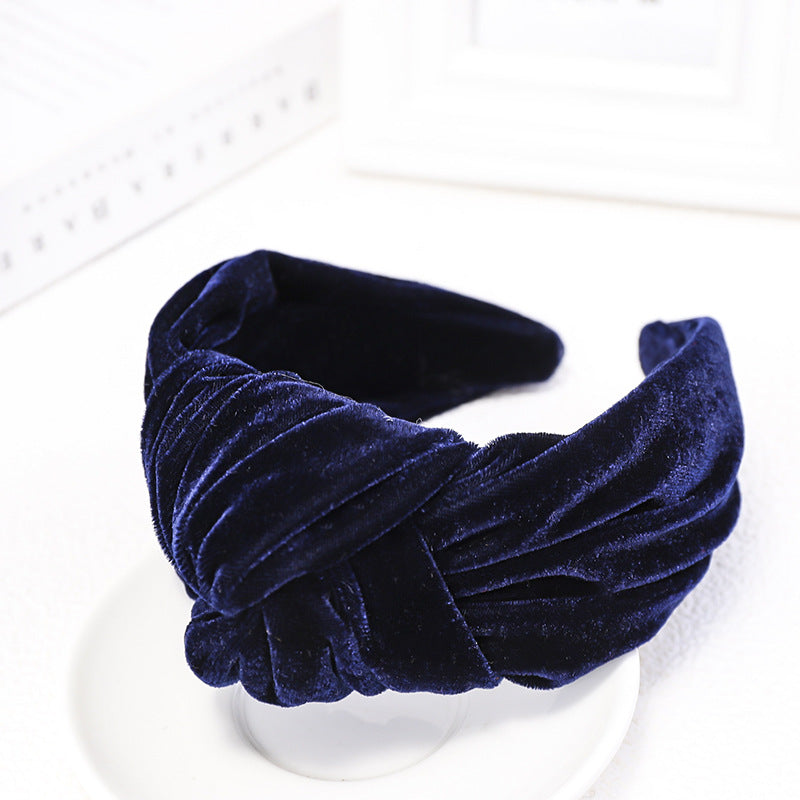 Solid Color Velvet Knot Hairband