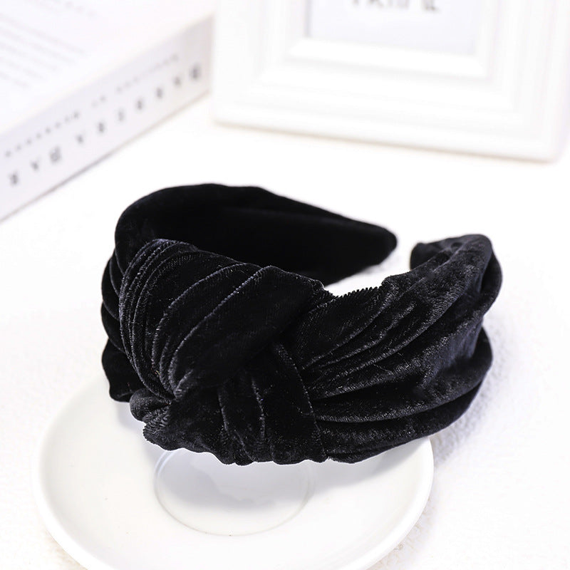 Solid Color Velvet Knot Hairband