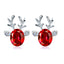 Fashion Reindeer Zircon Enamel Stud Earrings for Women