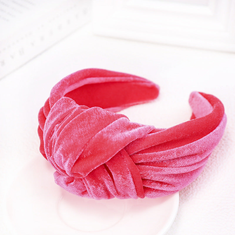 Solid Color Velvet Knot Hairband