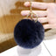 Fashion Faux Rabbit Fur Pom Pom Keychain Accessory 8cm