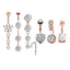 Fashion Geometric Opal Zircon Belly Ring Set