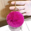 Fashion Faux Rabbit Fur Pom Pom Keychain Accessory 8cm