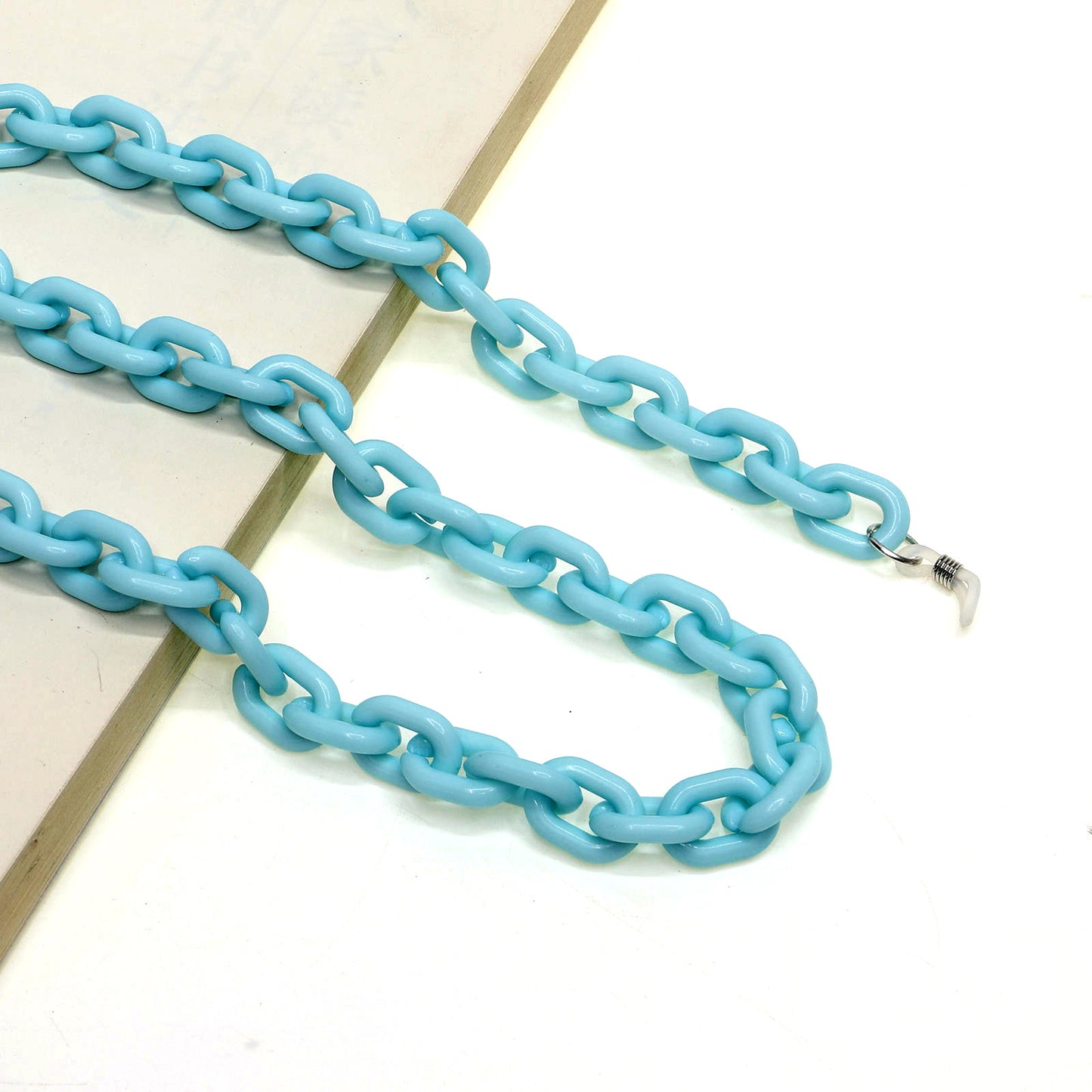Acrylic Eyeglasses Chain 24-Color Candy Multi-Color Concave Design Glasses Cord with Individual Packaging