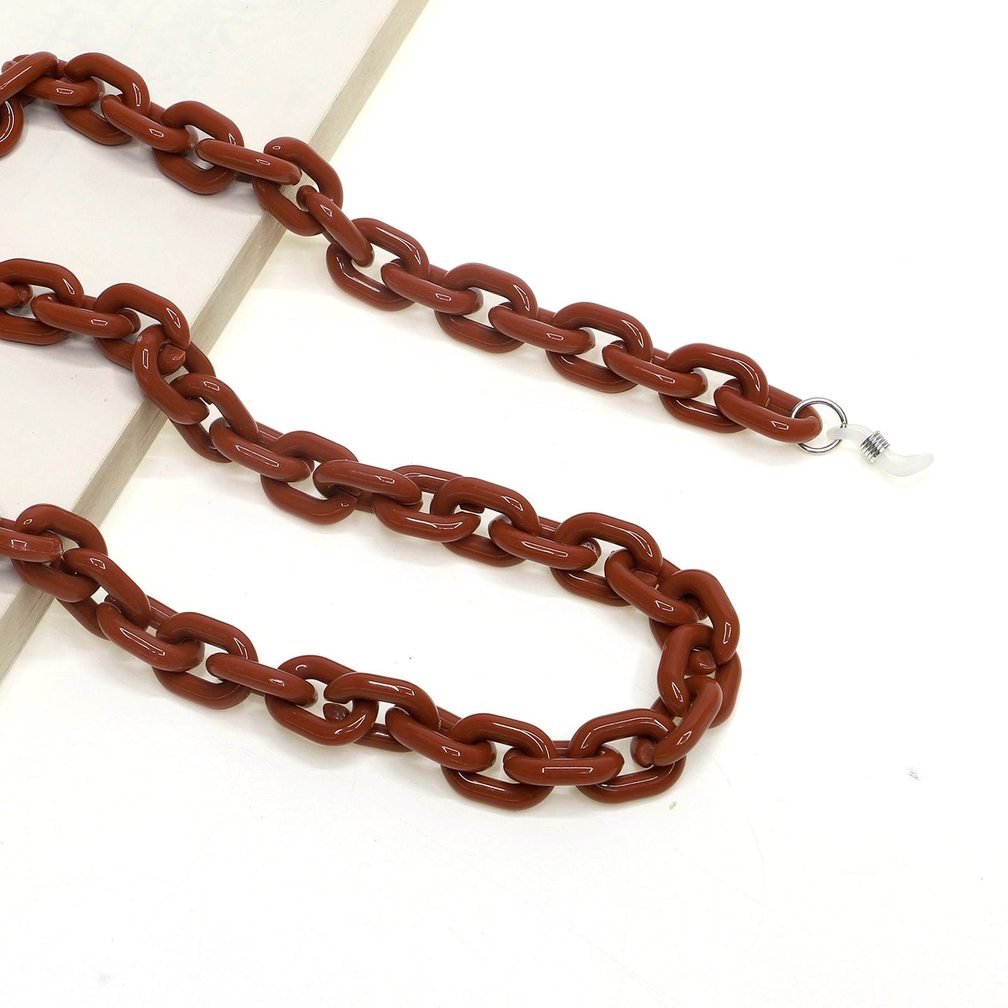 Acrylic Eyeglasses Chain 24-Color Candy Multi-Color Concave Design Glasses Cord with Individual Packaging