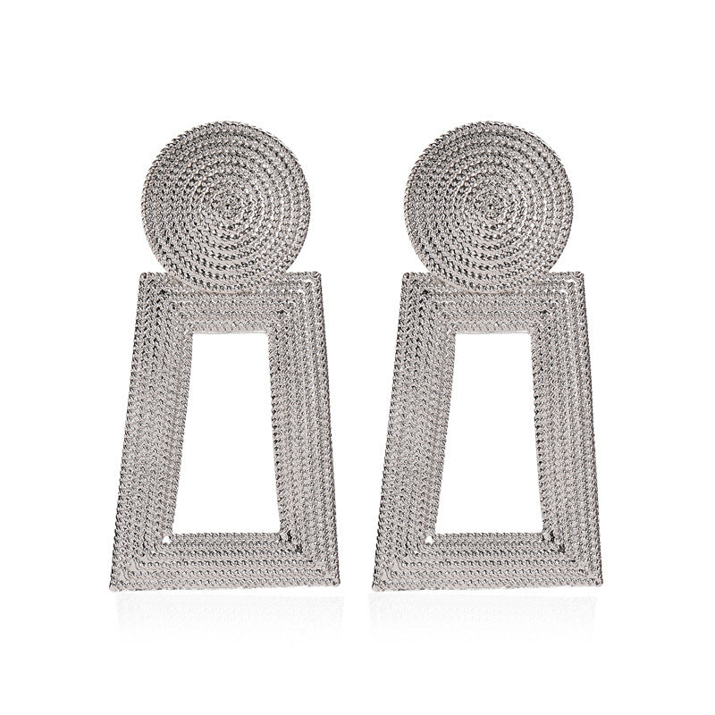 Fashion Creative Geometric Metal Star Shell Irregular Earrings Wholesale