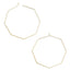 Geometric Hexagon Alloy Hoop Earrings for Women