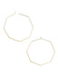 Fashion Geometric Hexagon Earrings Creative Alloy Hoop Earrings