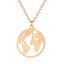 New Round World Map Alloy Necklace NHPF151522