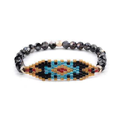 Evil Eye Miyuki Beaded Crystal Bracelet