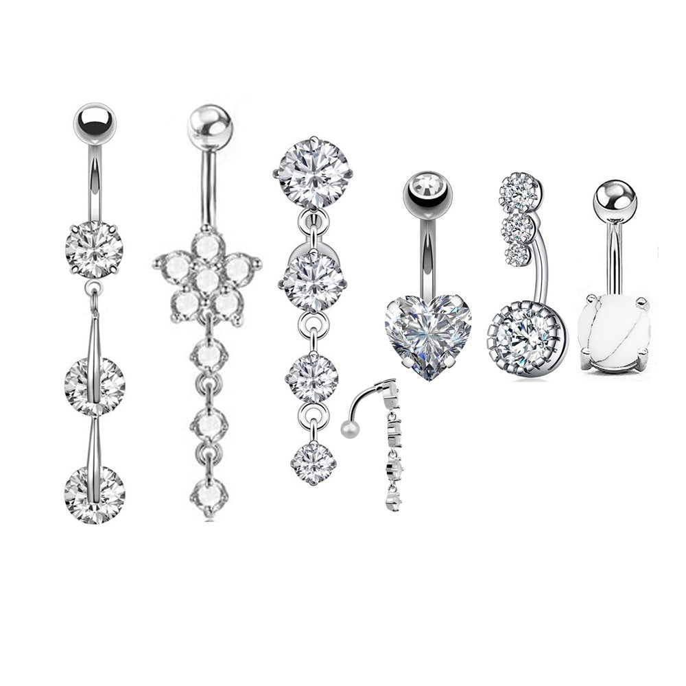 Fashion Geometric Metal Plating Belly Ring