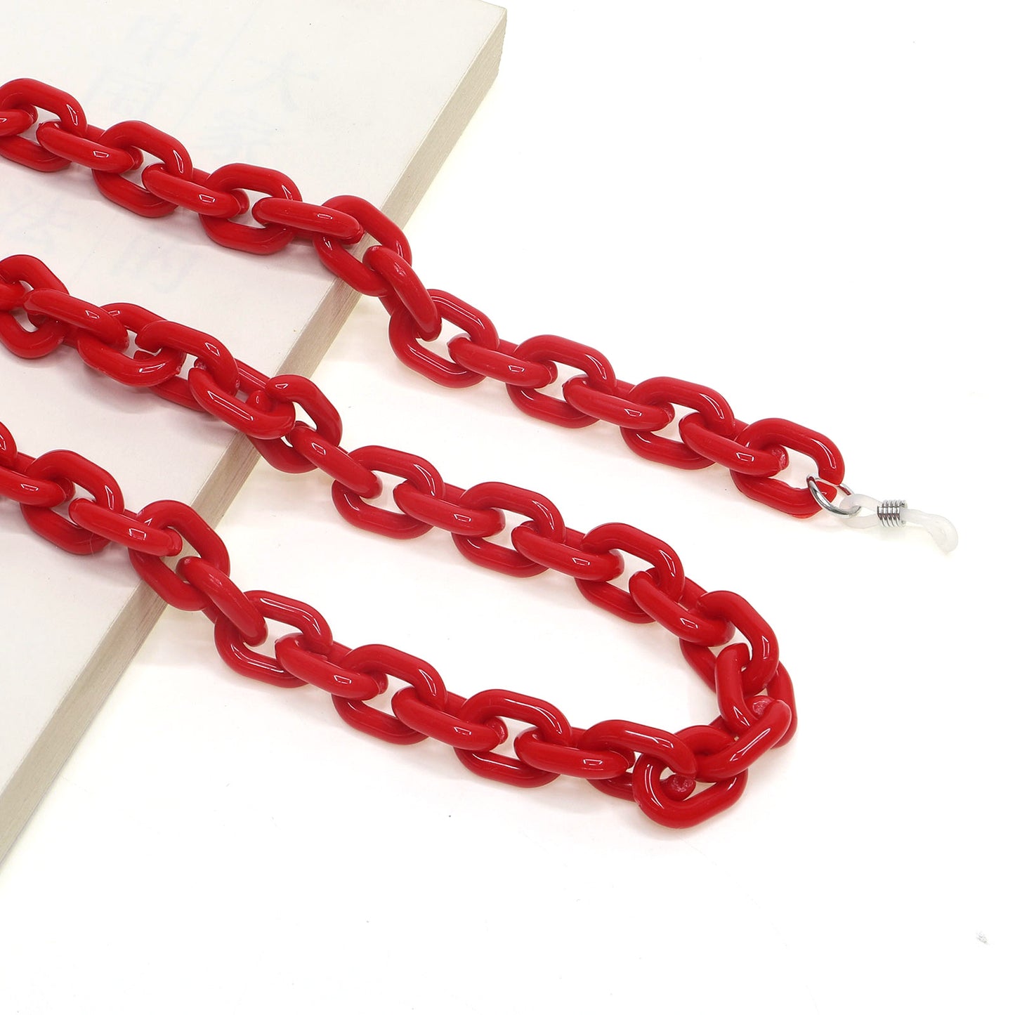 Acrylic Eyeglasses Chain 24-Color Candy Multi-Color Concave Design Glasses Cord with Individual Packaging