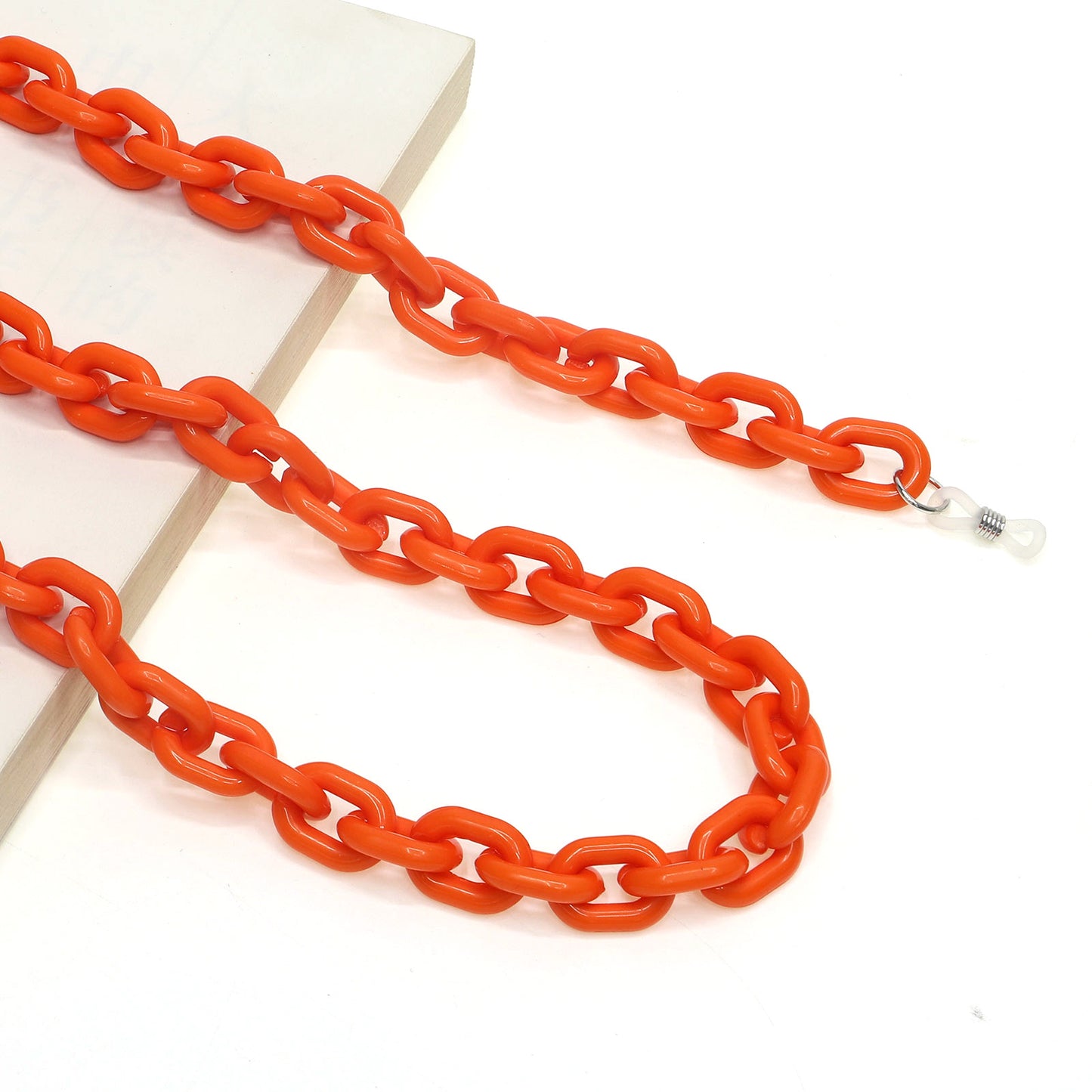Acrylic Eyeglasses Chain 24-Color Candy Multi-Color Concave Design Glasses Cord with Individual Packaging