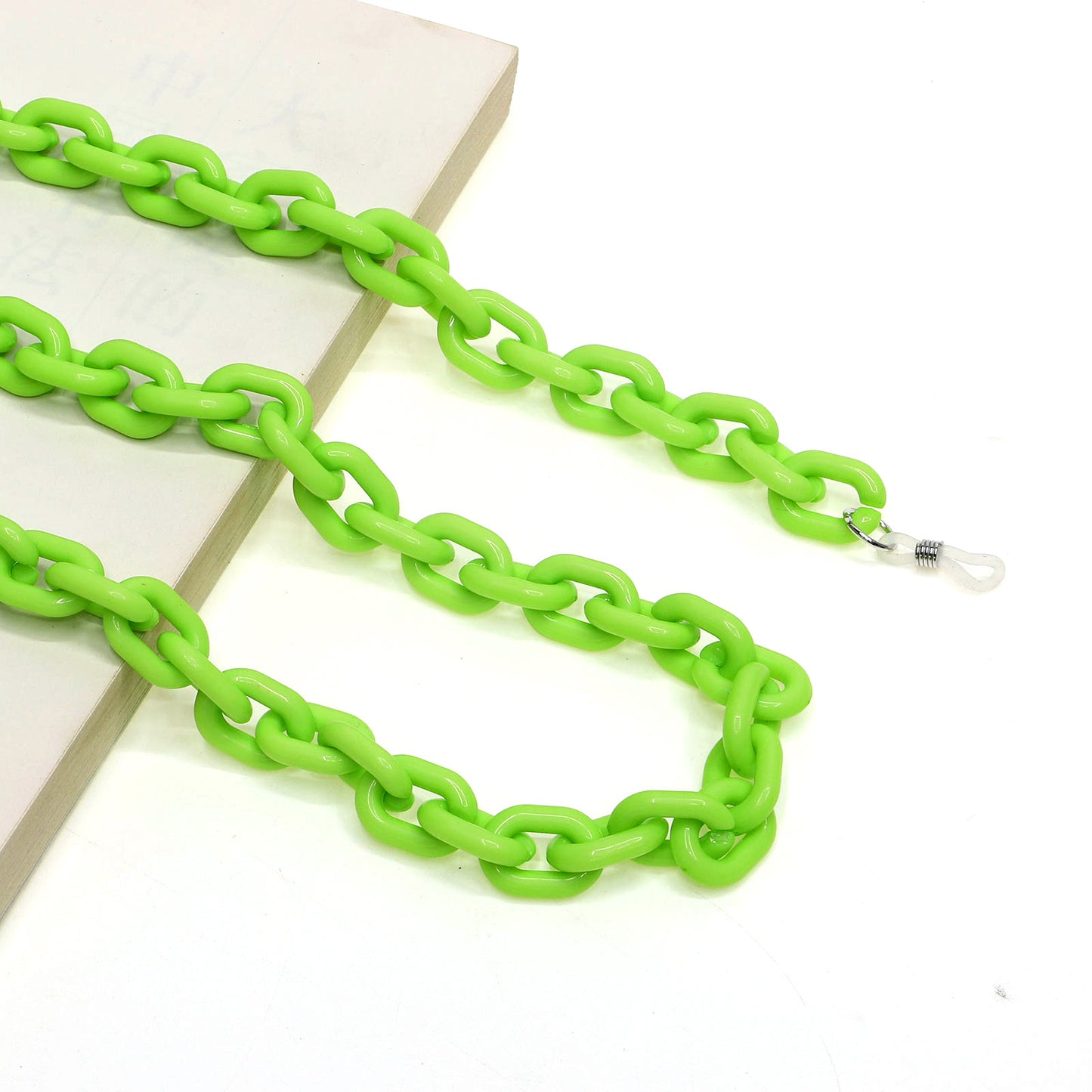 Acrylic Eyeglasses Chain 24-Color Candy Multi-Color Concave Design Glasses Cord with Individual Packaging