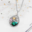 Retro Geometric Crystal Ballerina Pendant Necklace