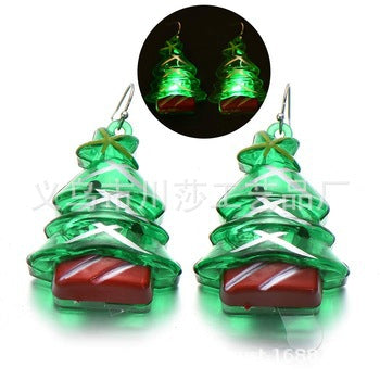 Christmas Tree Star Tassel Sterling Silver Earrings