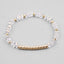 Geometric Crystal Beaded Bracelet with Gold Tone Accents