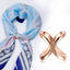 Women's Geometric Alloy Enamel Pearl Scarf Ring Accessory