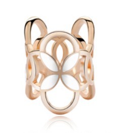 Women's Geometric Alloy Enamel Pearl Scarf Ring Accessory