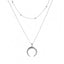 Geometric Crescent Alloy Pendant Necklace for Women