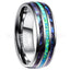 Fashion Double Wood Grain Shell Titanium Steel Ring