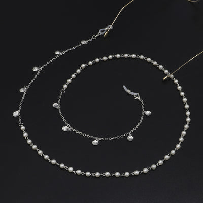 Fashion Silver Pearl Shell Glasses Chain Anti-Lost Eyewear Accessory