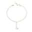 Simple Geometric Alloy Choker Necklace with Artificial Crystal and Pearl Inlay