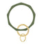 Simple Style Solid Color Silicone Bangle Keychain for Women