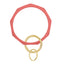 Simple Style Solid Color Silicone Bangle Keychain for Women